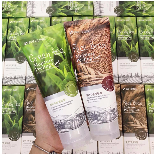 Tẩy Da Chết Trà Xanh Lúa Mạch 3W Hàn Quốc