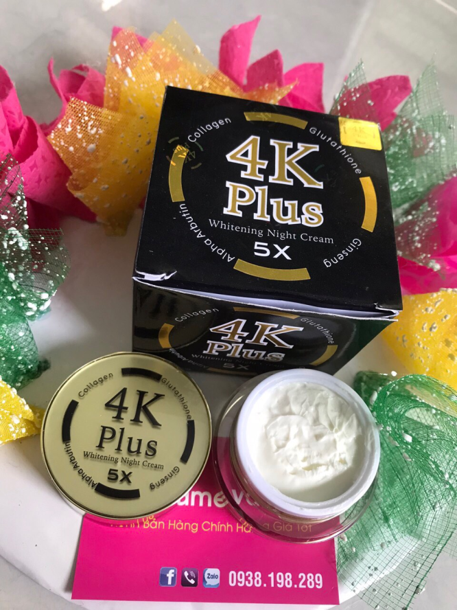 KEM SÂM DƯỠNG TRẮNG DA MẶT 4K PLUS THÁI LAN