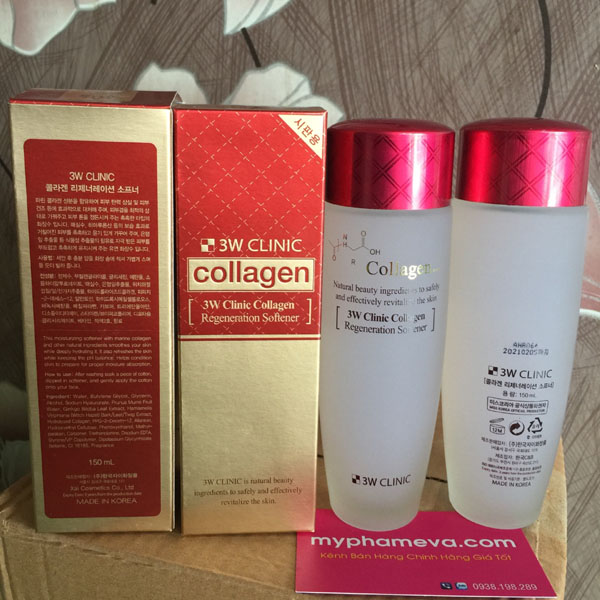 Nước Hoa Hồng Collagen 3w Clinic  Hàn Quốc