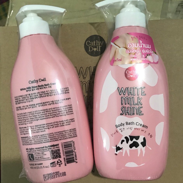 SỮA TẮM TRẮNG DA CATHY DOLL WHITE MILK SHINE  THÁI LAN