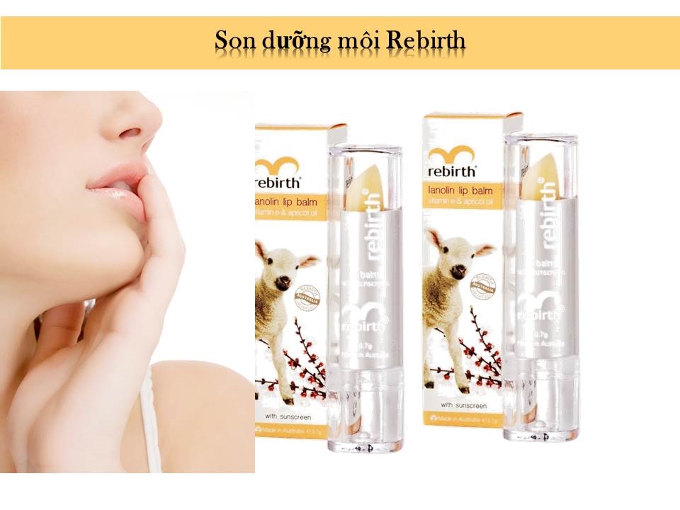 Son Dưỡng Chống Khô Môi Và Nứt Nẻ Môi Rebirth Lanolin Lip Balm. Trang Điểm Đôi Môi-1
