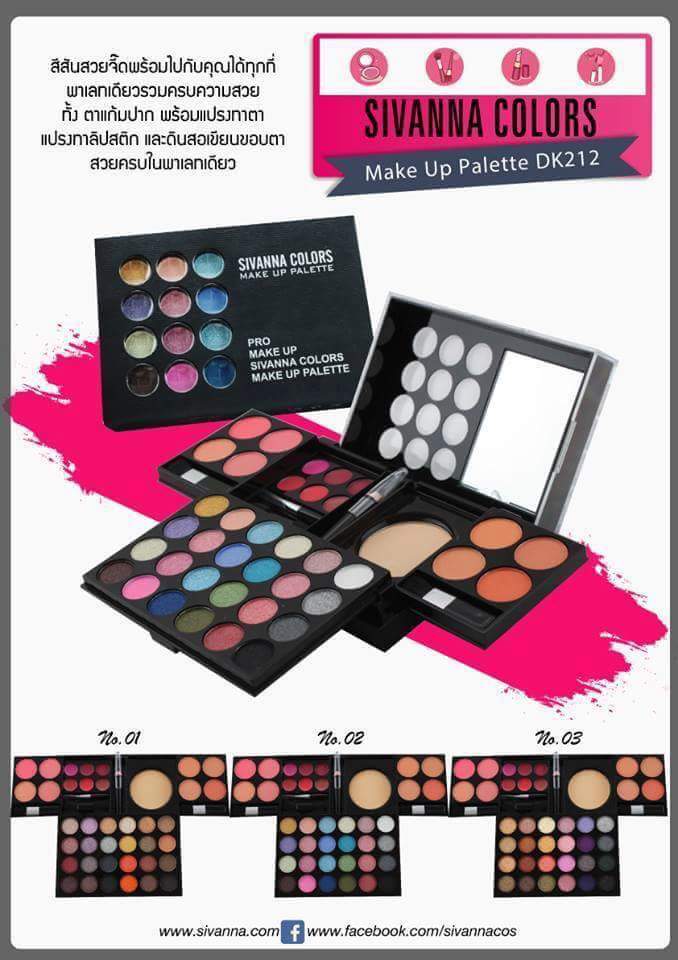  PHẤN MẮT TRANG ĐIỂM SIVANNA PRO MAKE UP PALETTE THÁI LAN Trang Điểm Đôi Mắt-1