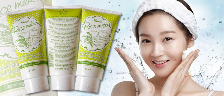 Sữa rửa mặt tinh chất sữa gạo Thái Lan Trang Điểm Khuôn Mặt-1