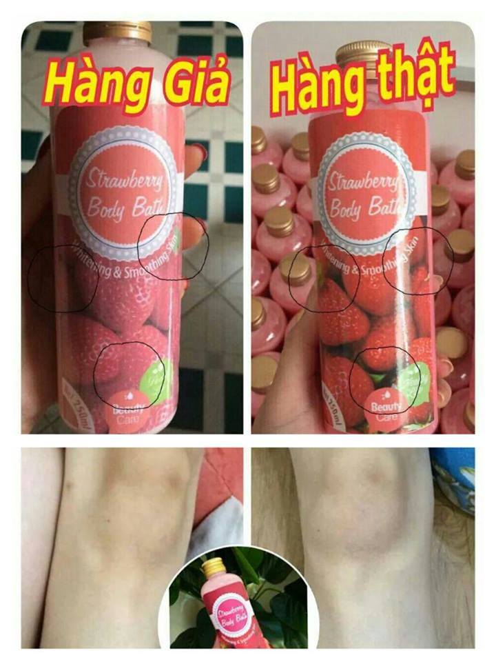 Sữa Tắm Trắng Dâu Tây Tẩy Bào Chết-1