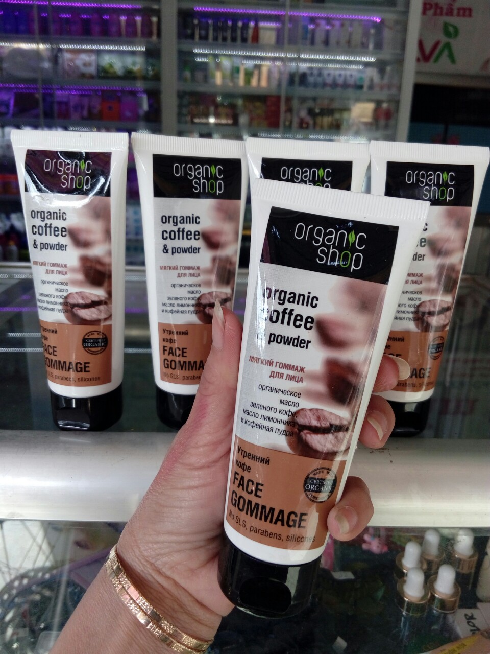 Tẩy Da Chết Mặt Của Nga Chiết Xuất Cà Phê Organic Làm đẹp Body-1