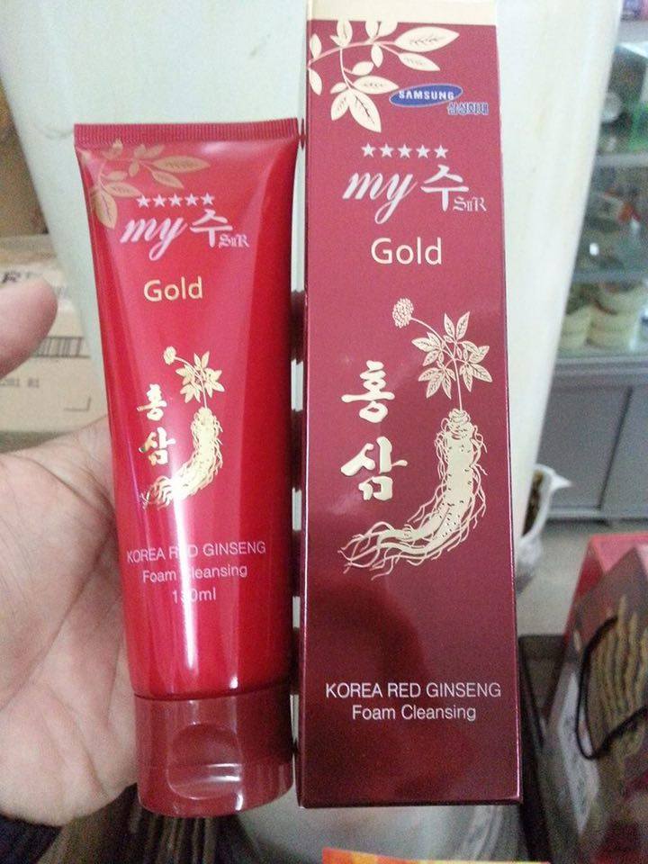 Sữa Rửa Mặt Sâm Đỏ My Gold Gingseng Hàn Quốc Trang Điểm Khuôn Mặt-1
