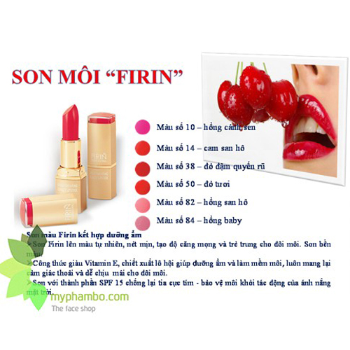 Son môi FIRIN Nga Siêu Dưỡng Trang Điểm Đôi Môi-1