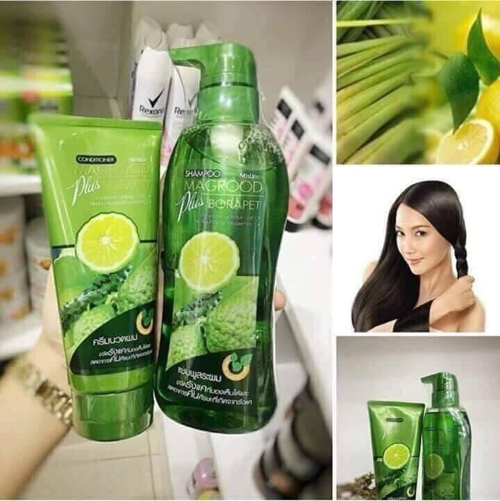  Bộ Dầu Gội Và Xả Chanh Trị Gàu Magrood Plus Borapet Shampoo THAI LAN  Dưỡng Thể-1