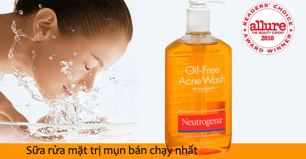 Sữa Rửa Mặt Trị Mụn Neutrogena Oil Free Acne Wash USA Sữa Rửa Mặt-1