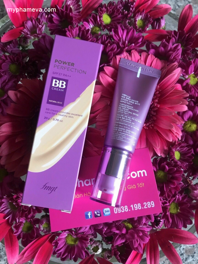 Kem Nền BB The Face Shop Power Perfection TFS Tím Trang Điểm Khuôn Mặt-1