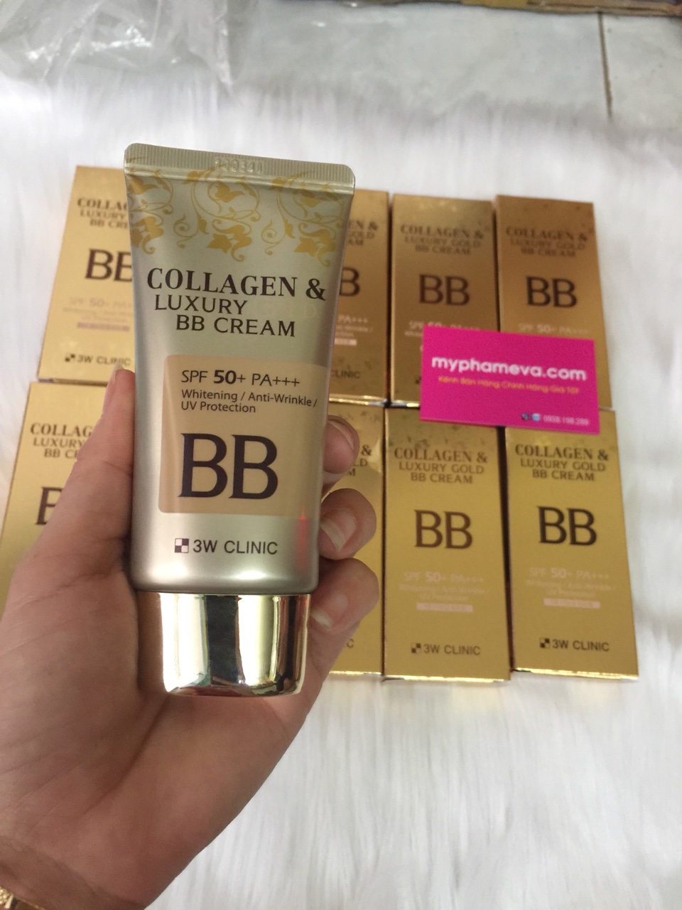 Kem Nền Collagen & Luxury Gold BB Cream 3w Clinic Hàn Quốc Chăm Sóc Mặt-1