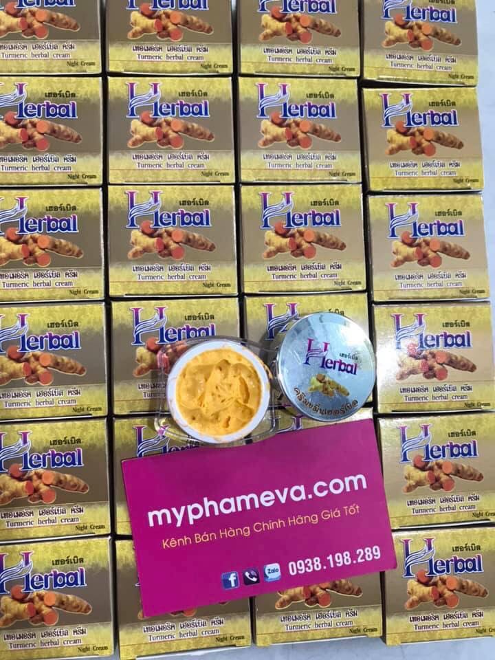 Kem Nghệ HerBal Trị Mụn Thâm Trắng Da Thái Lan Chăm Sóc Mặt-1