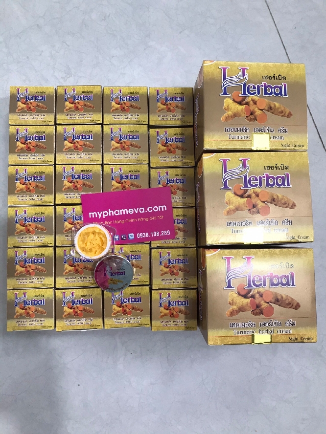 Kem Nghệ HerBal Trị Mụn Thâm Trắng Da Thái Lan Chăm Sóc Mặt-1