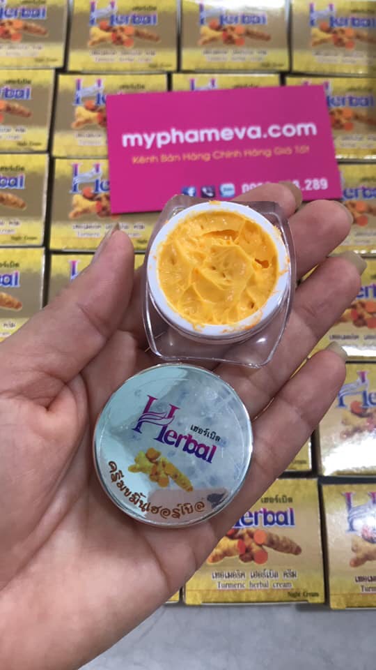 Kem Nghệ HerBal Trị Mụn Thâm Trắng Da Thái Lan Chăm Sóc Mặt-1