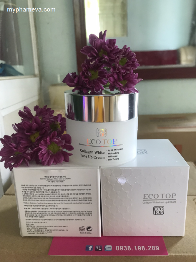 Kem Trắng Da Ecotop Collagen Whitening Tone Up Cream Hàn Quốc Chăm Sóc Mặt-1
