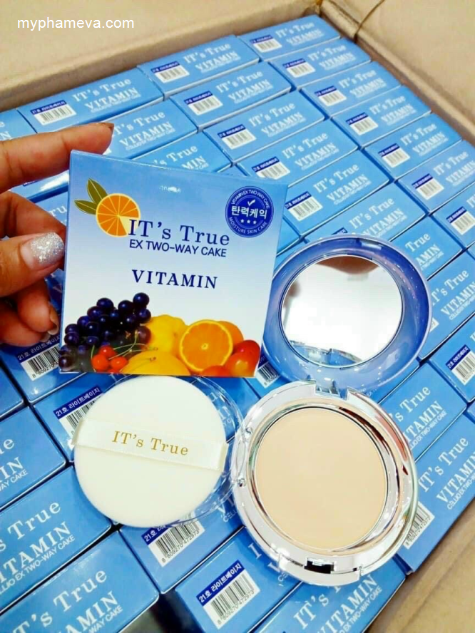Phấn Nén Vitamin IT'S TRUE Ex Two - Way Cake Vitamin Hàn Quốc Chăm Sóc Mặt-1