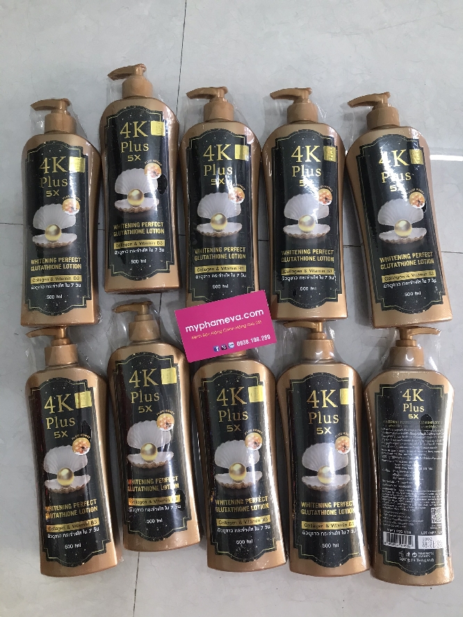 Sữa Dưỡng Thể 4K Plus 5X Whitening Perfect Glutathione Lotion Thái Lan Chăm Sóc Mặt-1