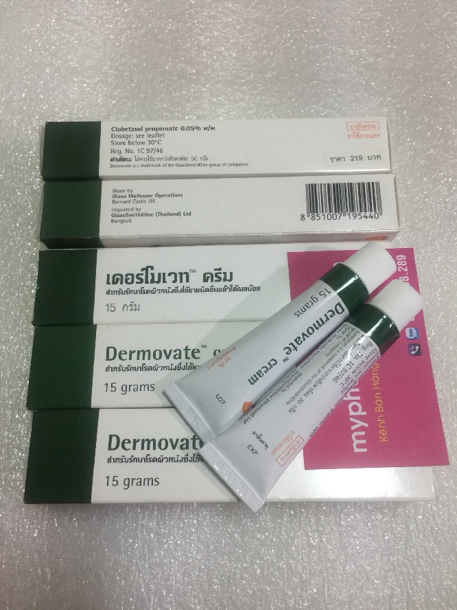Thuốc Trị Vẩy Nến Viêm Da Chàm Đỏ Dermovate Cream Thailand Dưỡng Thể-1