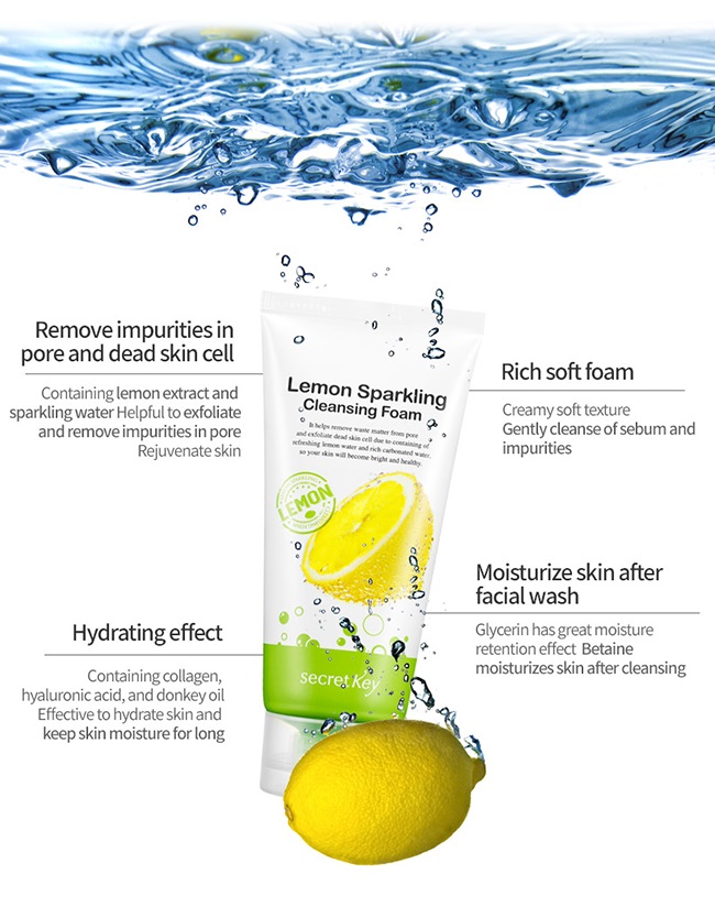 Sữa Rửa Mặt Lemon Sparkling  Hàn Quốc Sữa Rửa Mặt-1