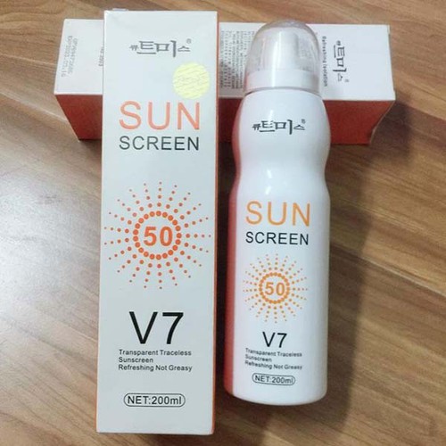 Xịt Chống Nắng Sun Screen V7 Hàn Quốc Dưỡng Thể-1