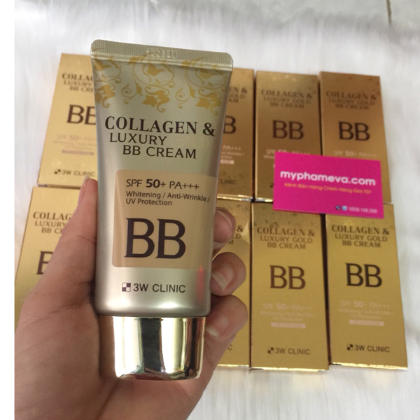 Kem Nền Collagen & Luxury Gold BB Cream 3w Clinic Hàn Quốc