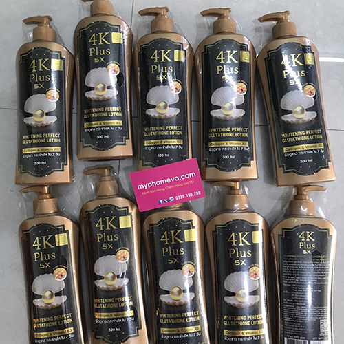 Sữa Dưỡng Thể 4K Plus 5X Whitening Perfect Glutathione Lotion Thái Lan