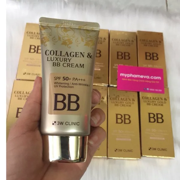 Kem Nền Collagen & Luxury Gold BB Cream 3w Clinic Hàn Quốc