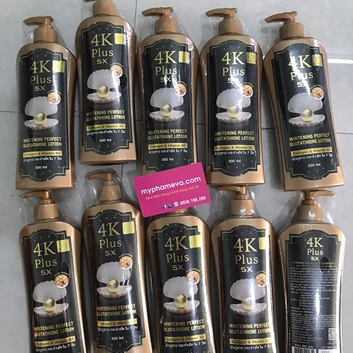 Sữa Dưỡng Thể 4K Plus 5X Whitening Perfect Glutathione Lotion Thái Lan