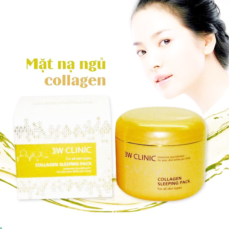 Mặt Nạ Dưỡng Mặt 3W Clinic Collagen Sleeping Pack Hàn Quốc 