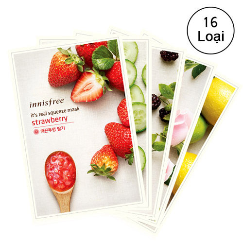 Mặt Nạ Dâu Tây - Innisfree It's Real Squeeze Mask Strawberry