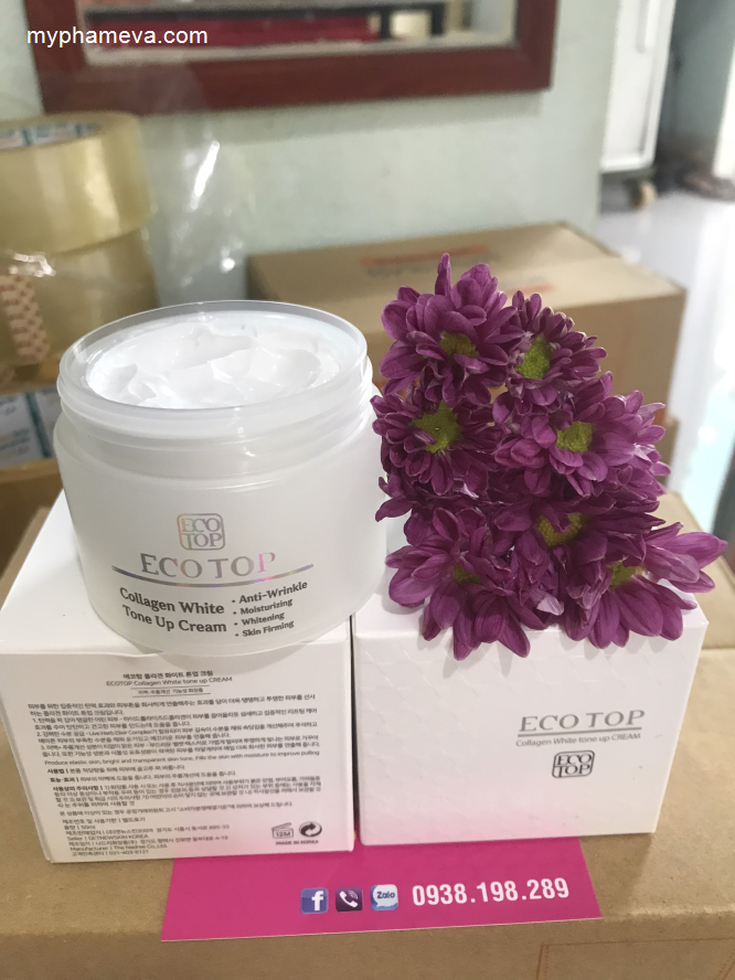 Kem Trắng Da Ecotop Collagen Whitening Tone Up Cream Hàn Quốc Chăm Sóc Mặt-1